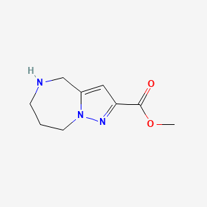 molecular formula C9H13N3O2 B5372472 methyl 5,6,7,8-tetrahydro-4H-pyrazolo[1,5-a][1,4]diazepine-2-carboxylate hydrochloride 