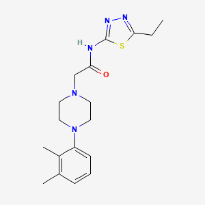 molecular formula C18H25N5OS B5372475 2-[4-(2,3-dimethylphenyl)-1-piperazinyl]-N-(5-ethyl-1,3,4-thiadiazol-2-yl)acetamide 