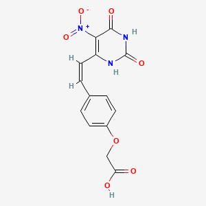 {4-[2-(5-nitro-2,6-dioxo-1,2,3,6-tetrahydro-4-pyrimidinyl)vinyl]phenoxy}acetic acid