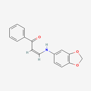 molecular formula C16H13NO3 B5372483 3-(1,3-benzodioxol-5-ylamino)-1-phenyl-2-propen-1-one 