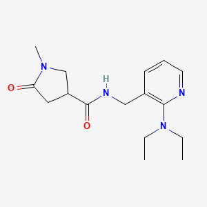 molecular formula C16H24N4O2 B5372486 N-{[2-(diethylamino)pyridin-3-yl]methyl}-1-methyl-5-oxopyrrolidine-3-carboxamide 