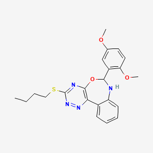 3-(butylthio)-6-(2,5-dimethoxyphenyl)-6,7-dihydro[1,2,4]triazino[5,6-d][3,1]benzoxazepine