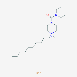 molecular formula C20H42BrN3O B053725 1-Decyl-4-(diethylcarbamoyl)-1-methylpiperazinium bromide CAS No. 111562-06-2