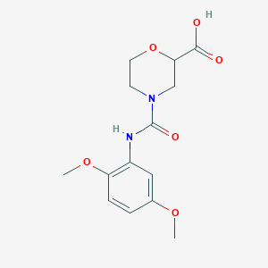 molecular formula C14H18N2O6 B5372538 4-{[(2,5-dimethoxyphenyl)amino]carbonyl}-2-morpholinecarboxylic acid 