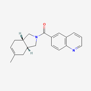 6-{[(3aR*,7aS*)-5-methyl-1,3,3a,4,7,7a-hexahydro-2H-isoindol-2-yl]carbonyl}quinoline