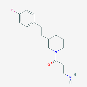 molecular formula C16H23FN2O B5372571 (3-{3-[2-(4-fluorophenyl)ethyl]-1-piperidinyl}-3-oxopropyl)amine hydrochloride 