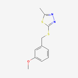 molecular formula C11H12N2OS2 B5372596 2-[(3-methoxybenzyl)thio]-5-methyl-1,3,4-thiadiazole 