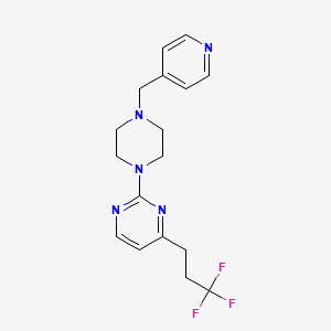 2-[4-(pyridin-4-ylmethyl)piperazin-1-yl]-4-(3,3,3-trifluoropropyl)pyrimidine