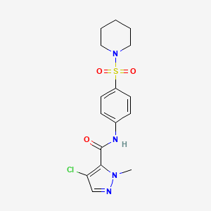 molecular formula C16H19ClN4O3S B5372634 4-chloro-1-methyl-N-[4-(1-piperidinylsulfonyl)phenyl]-1H-pyrazole-5-carboxamide CAS No. 957513-85-8