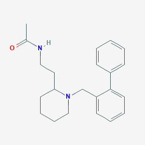 molecular formula C22H28N2O B5372637 N-{2-[1-(2-biphenylylmethyl)-2-piperidinyl]ethyl}acetamide 