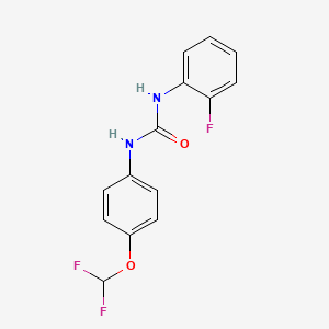 molecular formula C14H11F3N2O2 B5372654 N-[4-(difluoromethoxy)phenyl]-N'-(2-fluorophenyl)urea 