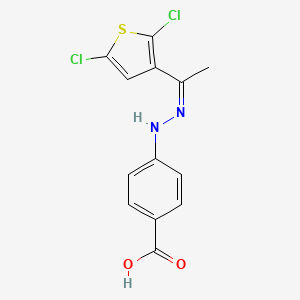 4-{2-[1-(2,5-dichloro-3-thienyl)ethylidene]hydrazino}benzoic acid