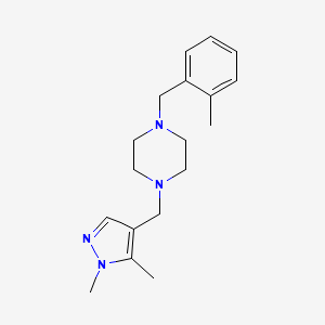 1-[(1,5-dimethyl-1H-pyrazol-4-yl)methyl]-4-(2-methylbenzyl)piperazine