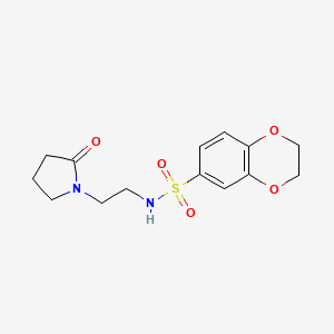 N-[2-(2-oxo-1-pyrrolidinyl)ethyl]-2,3-dihydro-1,4-benzodioxine-6-sulfonamide