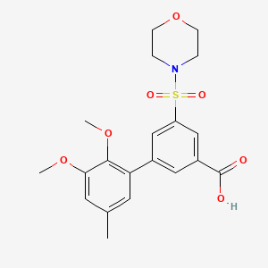 2',3'-dimethoxy-5'-methyl-5-(morpholin-4-ylsulfonyl)biphenyl-3-carboxylic acid