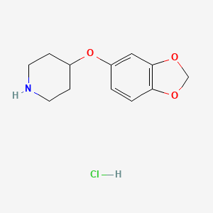 molecular formula C12H16ClNO3 B5372794 4-(1,3-benzodioxol-5-yloxy)piperidine hydrochloride 