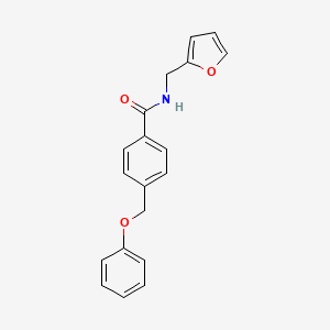 molecular formula C19H17NO3 B5372799 N-(2-furylmethyl)-4-(phenoxymethyl)benzamide 