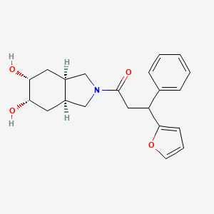 (3aR*,5R*,6S*,7aS*)-2-[3-(2-furyl)-3-phenylpropanoyl]octahydro-1H-isoindole-5,6-diol