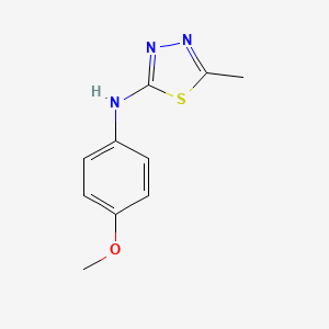 molecular formula C10H11N3OS B5372859 N-(4-methoxyphenyl)-5-methyl-1,3,4-thiadiazol-2-amine 