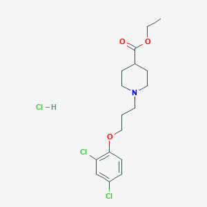 molecular formula C17H24Cl3NO3 B5372891 ethyl 1-[3-(2,4-dichlorophenoxy)propyl]-4-piperidinecarboxylate hydrochloride 