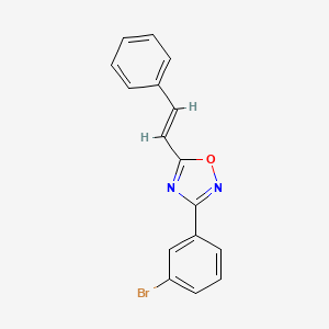 molecular formula C16H11BrN2O B5372901 3-(3-bromophenyl)-5-(2-phenylvinyl)-1,2,4-oxadiazole 