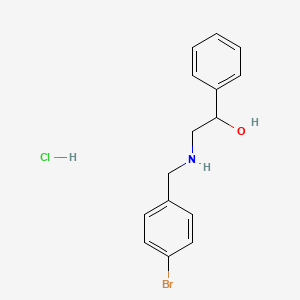 molecular formula C15H17BrClNO B5372906 2-[(4-bromobenzyl)amino]-1-phenylethanol hydrochloride 