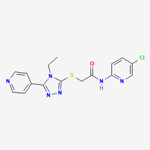 N-(5-chloro-2-pyridinyl)-2-{[4-ethyl-5-(4-pyridinyl)-4H-1,2,4-triazol-3-yl]thio}acetamide