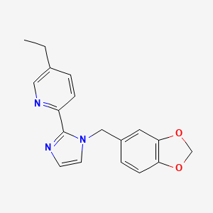 molecular formula C18H17N3O2 B5372939 2-[1-(1,3-benzodioxol-5-ylmethyl)-1H-imidazol-2-yl]-5-ethylpyridine 