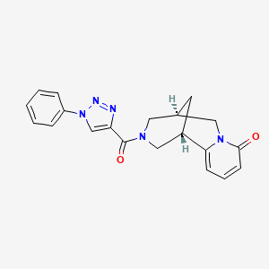 molecular formula C20H19N5O2 B5372952 (1S)-11-[(1-phenyl-1H-1,2,3-triazol-4-yl)carbonyl]-7,11-diazatricyclo[7.3.1.0~2,7~]trideca-2,4-dien-6-one 