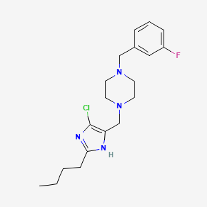 1-[(2-butyl-5-chloro-1H-imidazol-4-yl)methyl]-4-(3-fluorobenzyl)piperazine