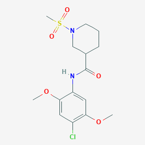 N-(4-chloro-2,5-dimethoxyphenyl)-1-(methylsulfonyl)-3-piperidinecarboxamide