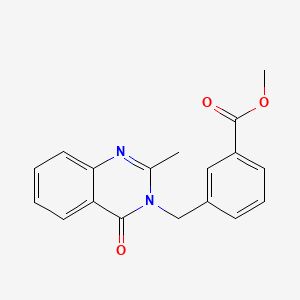 molecular formula C18H16N2O3 B5372985 methyl 3-[(2-methyl-4-oxo-3(4H)-quinazolinyl)methyl]benzoate 