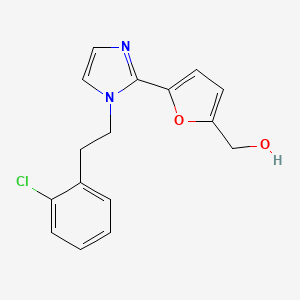 molecular formula C16H15ClN2O2 B5372995 (5-{1-[2-(2-chlorophenyl)ethyl]-1H-imidazol-2-yl}-2-furyl)methanol 