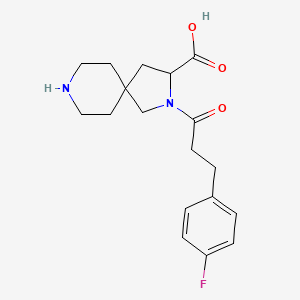 2-[3-(4-fluorophenyl)propanoyl]-2,8-diazaspiro[4.5]decane-3-carboxylic acid