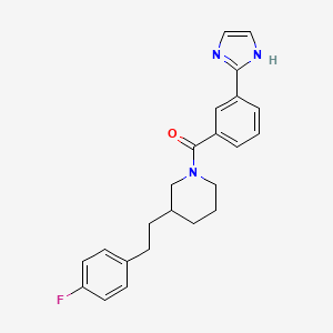 3-[2-(4-fluorophenyl)ethyl]-1-[3-(1H-imidazol-2-yl)benzoyl]piperidine