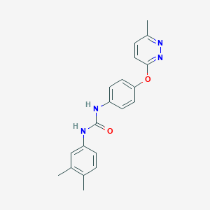 molecular formula C20H20N4O2 B5373017 N-(3,4-dimethylphenyl)-N'-{4-[(6-methyl-3-pyridazinyl)oxy]phenyl}urea 