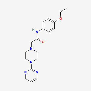 molecular formula C18H23N5O2 B5373065 N-(4-ethoxyphenyl)-2-[4-(2-pyrimidinyl)-1-piperazinyl]acetamide 