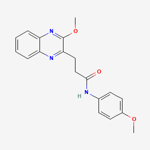 N-(4-methoxyphenyl)-3-(3-methoxy-2-quinoxalinyl)propanamide