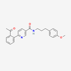 6-(2-acetylphenyl)-N-[3-(4-methoxyphenyl)propyl]nicotinamide