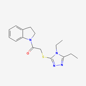 1-{[(4,5-diethyl-4H-1,2,4-triazol-3-yl)thio]acetyl}indoline