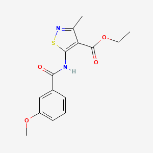 molecular formula C15H16N2O4S B5373107 ethyl 5-[(3-methoxybenzoyl)amino]-3-methyl-4-isothiazolecarboxylate 