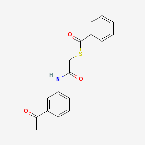 molecular formula C17H15NO3S B5373123 S-{2-[(3-acetylphenyl)amino]-2-oxoethyl} benzenecarbothioate CAS No. 6364-37-0