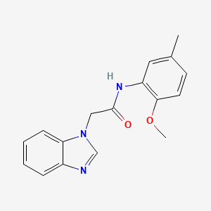 molecular formula C17H17N3O2 B5373129 2-(1H-benzimidazol-1-yl)-N-(2-methoxy-5-methylphenyl)acetamide 