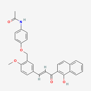 molecular formula C29H25NO5 B5373139 N-[4-({5-[3-(1-hydroxy-2-naphthyl)-3-oxo-1-propen-1-yl]-2-methoxybenzyl}oxy)phenyl]acetamide 