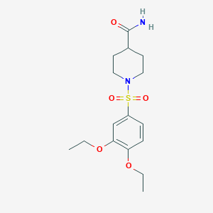 1-[(3,4-diethoxyphenyl)sulfonyl]-4-piperidinecarboxamide