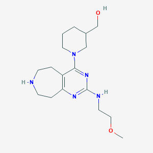 (1-{2-[(2-methoxyethyl)amino]-6,7,8,9-tetrahydro-5H-pyrimido[4,5-d]azepin-4-yl}piperidin-3-yl)methanol