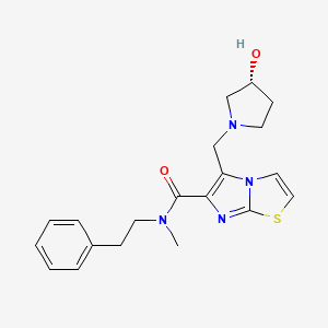 5-{[(3R)-3-hydroxypyrrolidin-1-yl]methyl}-N-methyl-N-(2-phenylethyl)imidazo[2,1-b][1,3]thiazole-6-carboxamide