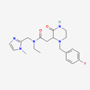 N-ethyl-2-[1-(4-fluorobenzyl)-3-oxo-2-piperazinyl]-N-[(1-methyl-1H-imidazol-2-yl)methyl]acetamide