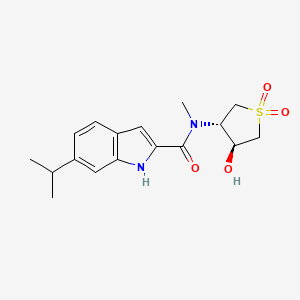 N-[(3S*,4S*)-4-hydroxy-1,1-dioxidotetrahydro-3-thienyl]-6-isopropyl-N-methyl-1H-indole-2-carboxamide