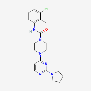 N-(3-chloro-2-methylphenyl)-4-[2-(1-pyrrolidinyl)-4-pyrimidinyl]-1-piperazinecarboxamide